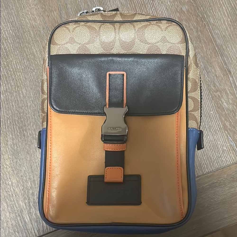 Coach Men's Multi-Color Leather Backpack